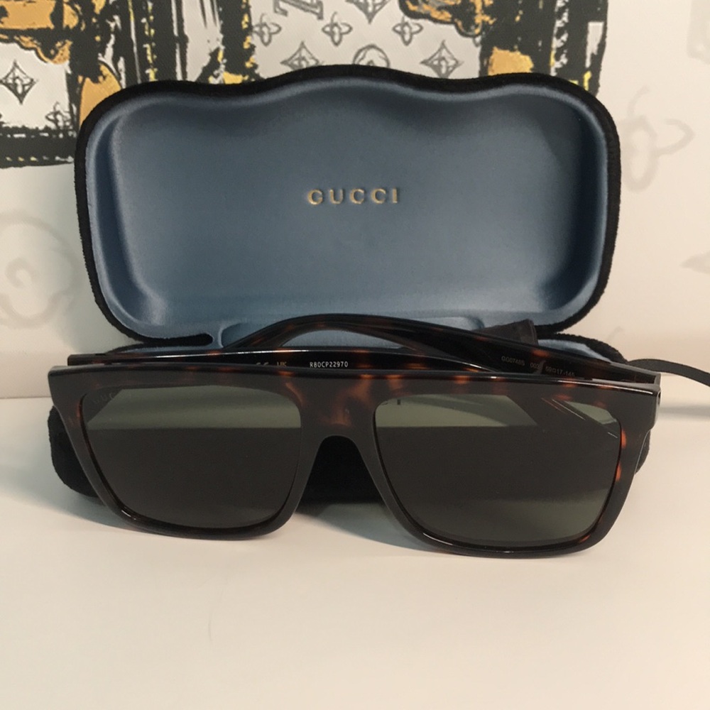 ✨ Brand New Gucci GG0748S 003 Sunglasses – Havana with Green Lenses ✨ - Picture 13 of 13